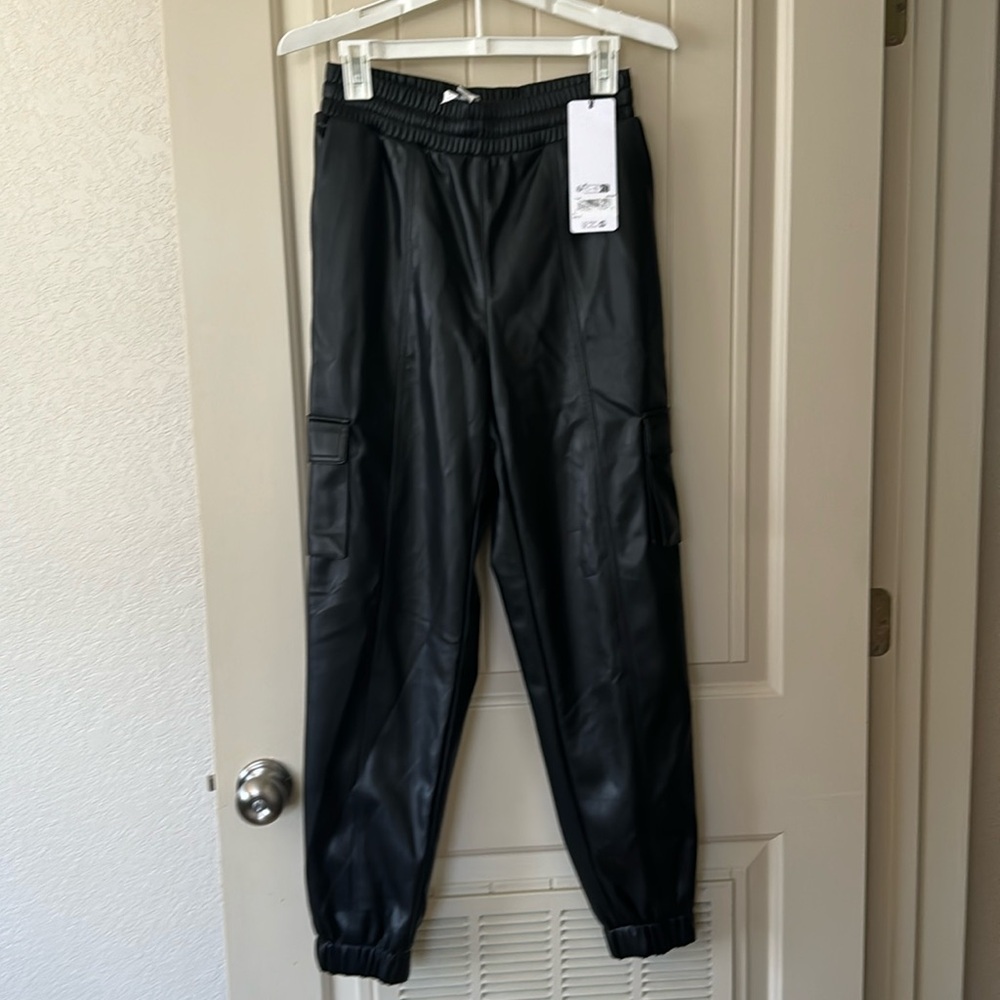 Alo Faux Leather Power Hour Joggers